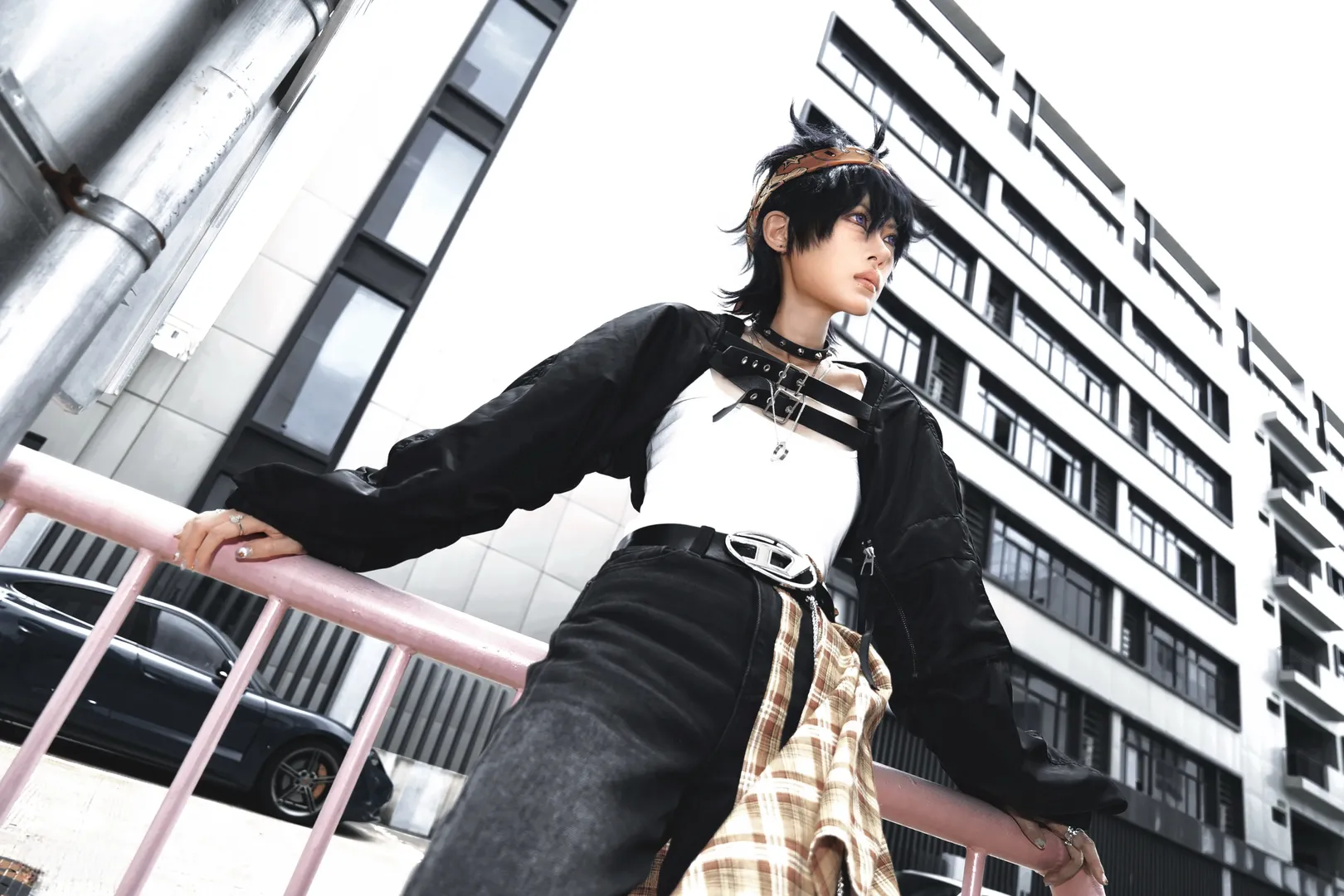 角色扮演, Cosplay分享, 纳兰迦cos, jojo的奇妙冒险 黄金之风, 机车街拍 - 第16张
