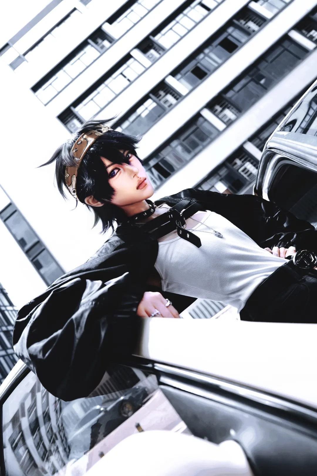 角色扮演, Cosplay分享, 纳兰迦cos, jojo的奇妙冒险 黄金之风, 机车街拍 - 第6张