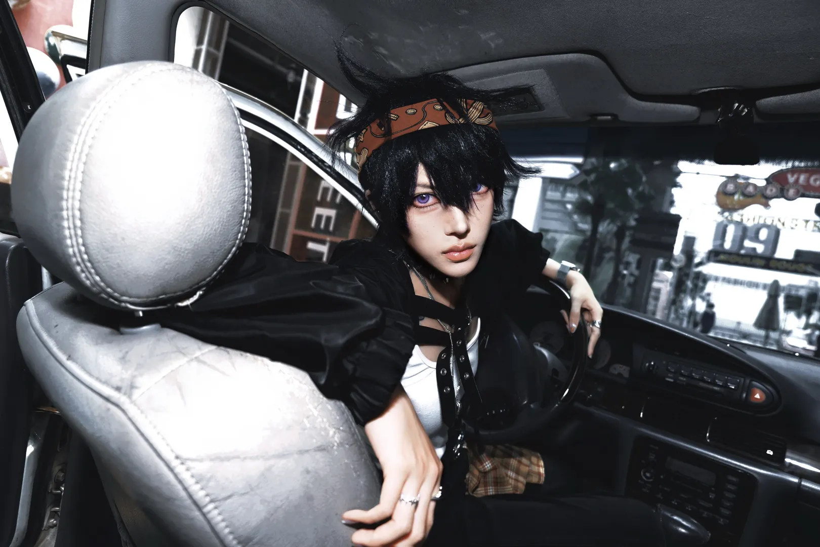 角色扮演, Cosplay分享, 纳兰迦cos, jojo的奇妙冒险 黄金之风, 机车街拍 - 第9张