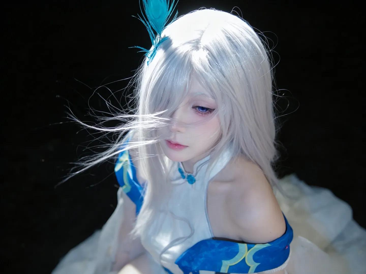 原神, cosplay, 申鹤cos, 忧郁鹤, 雪山神女
