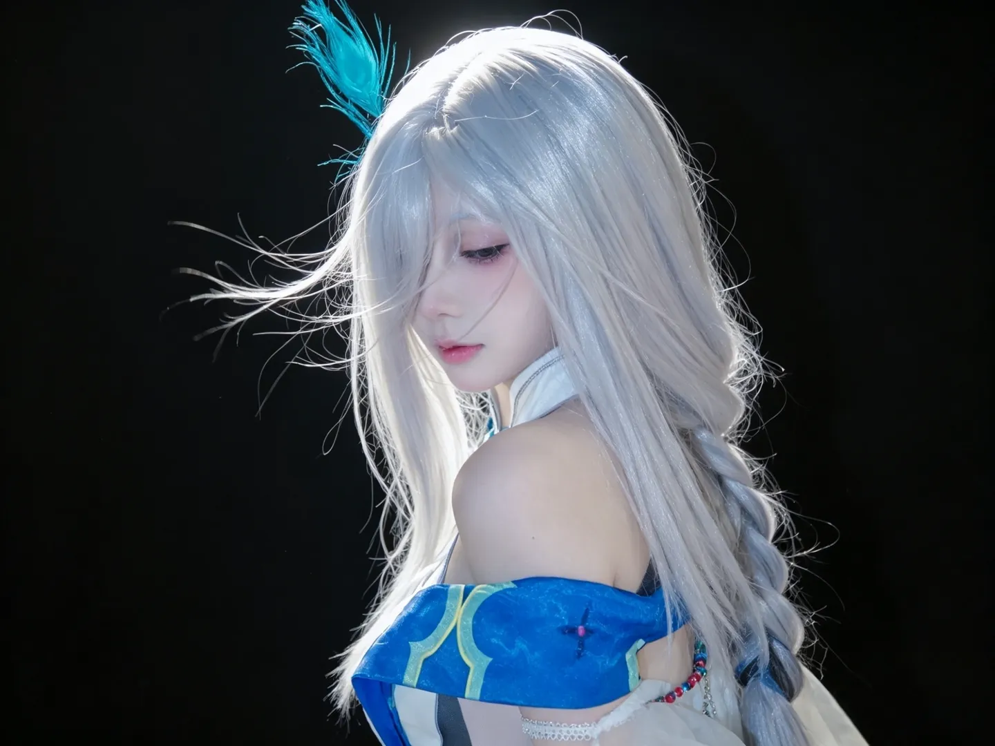 原神, cosplay, 申鹤cos, 忧郁鹤, 雪山神女 - 第4张