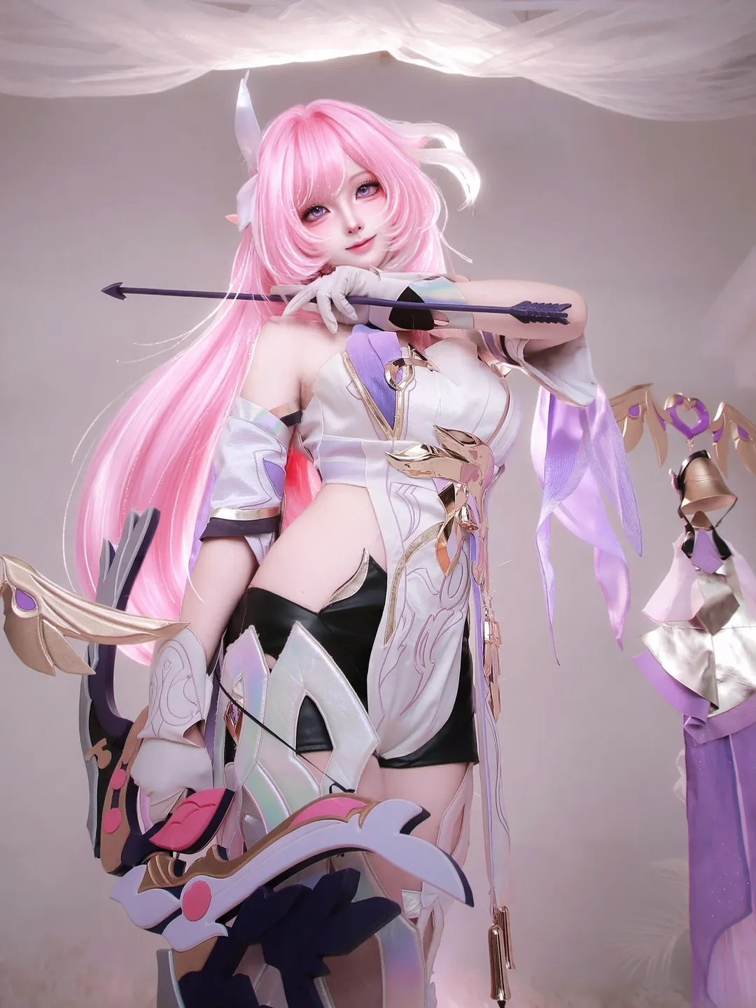 爱莉希雅cos, cosplay, 粉色长发, 崩坏三, 人之律者