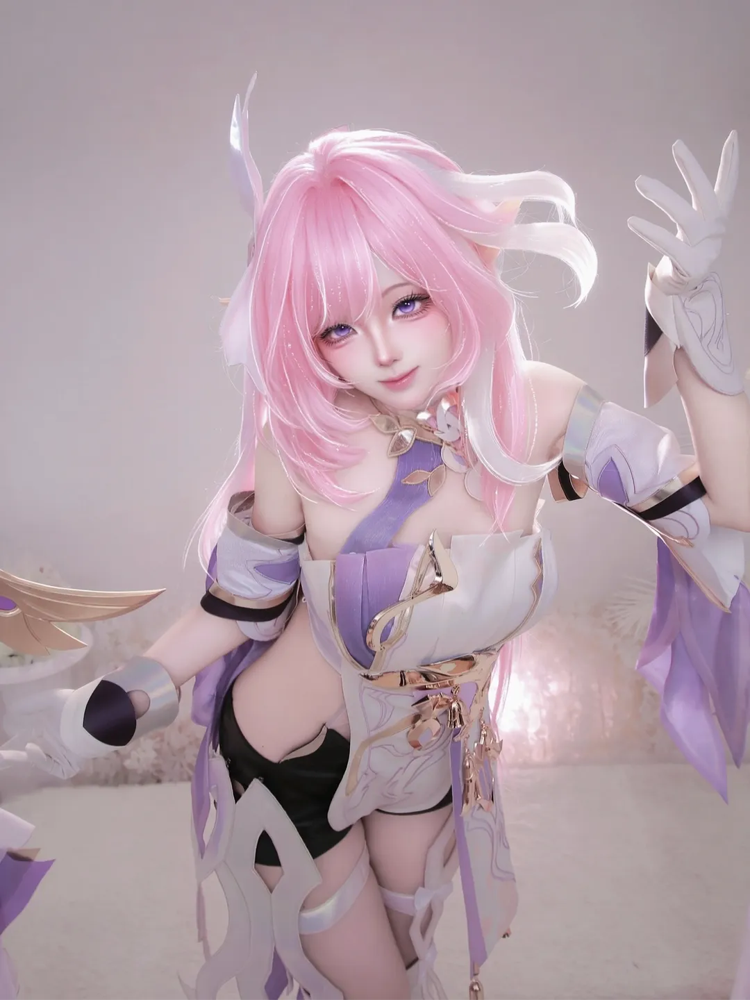 エリシア コスプレ, コスプレ, ピンクのロングヘア, 崩壊3rd, 人の律者 - 4枚目