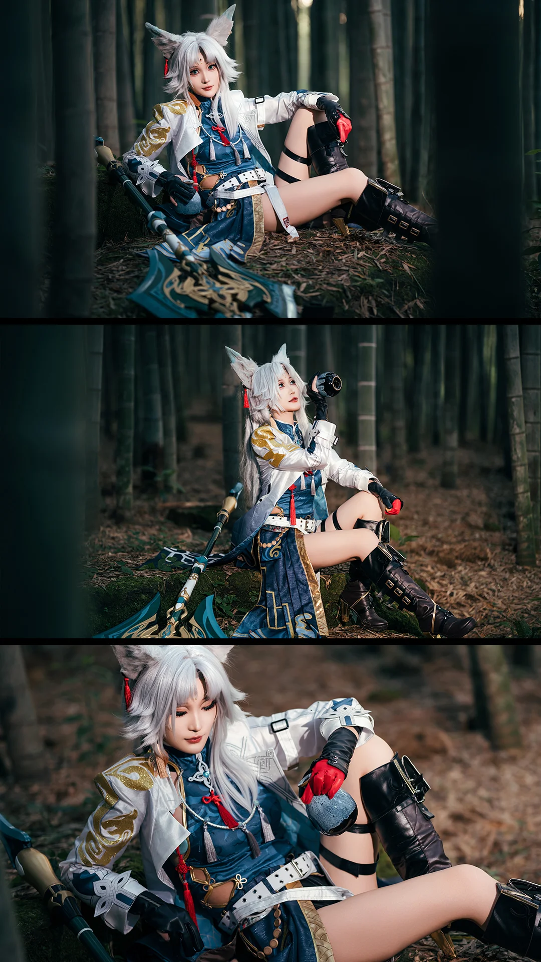 崩坏星穹铁道, 二次元cos, 飞霄cos, cosplay摄影, 竹林外景 - 第1张