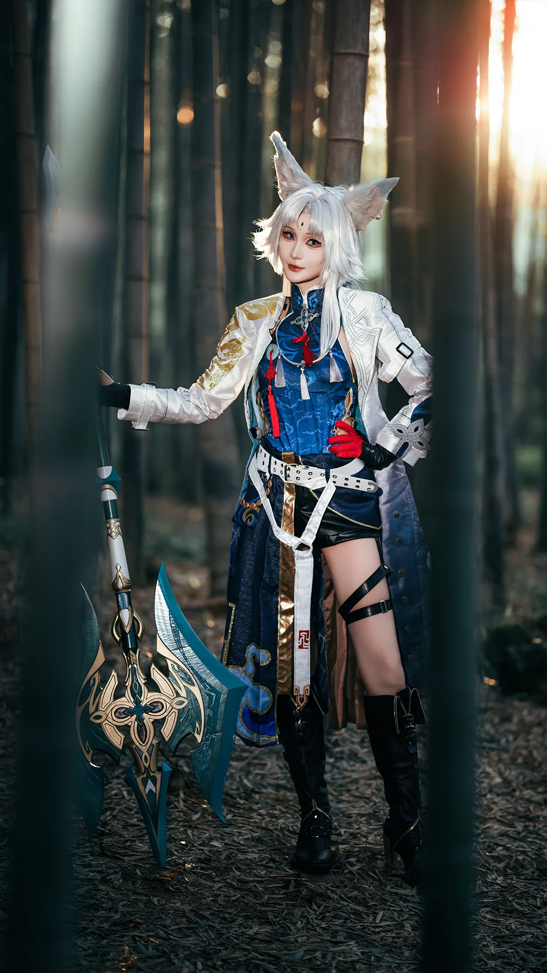 崩坏星穹铁道, 二次元cos, 飞霄cos, cosplay摄影, 竹林外景