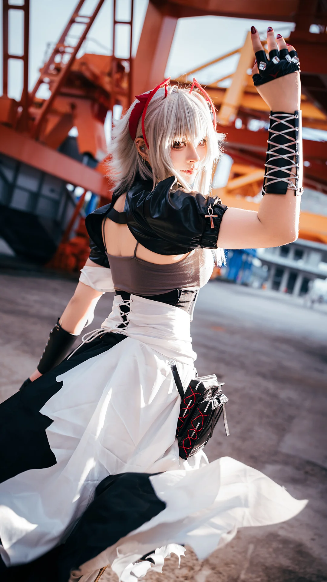 Cosplay摄影, 明日方舟, 维什戴尔cos, 工业风外景, 索尼A7R5 - 第2张