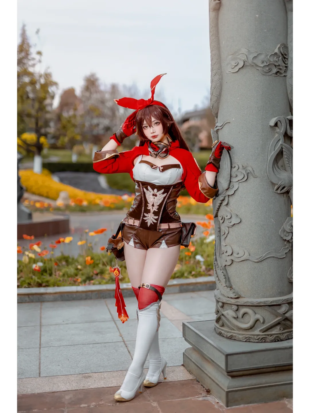 原神, cosplay摄影, 二次元角色扮演, 安柏cos, 蒙德侦查骑士