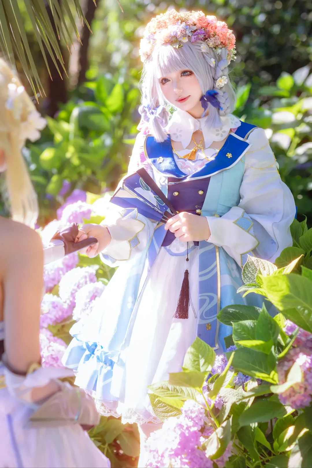 Cosplay, 原神, 氛围感, 神里绫华cos, 樱花花环