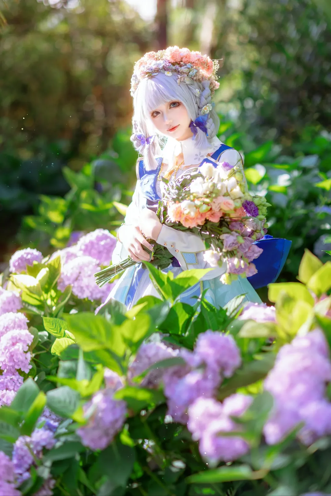 Cosplay, 原神, 氛围感, 神里绫华cos, 樱花花环 - 第2张