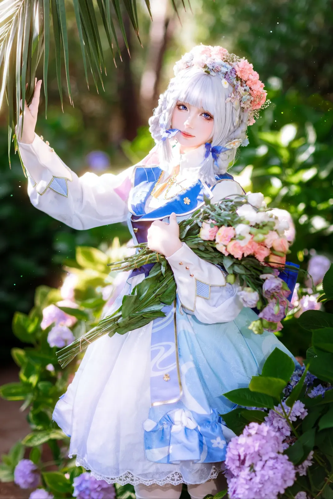 Cosplay, 原神, 氛围感, 神里绫华cos, 樱花花环 - 第4张