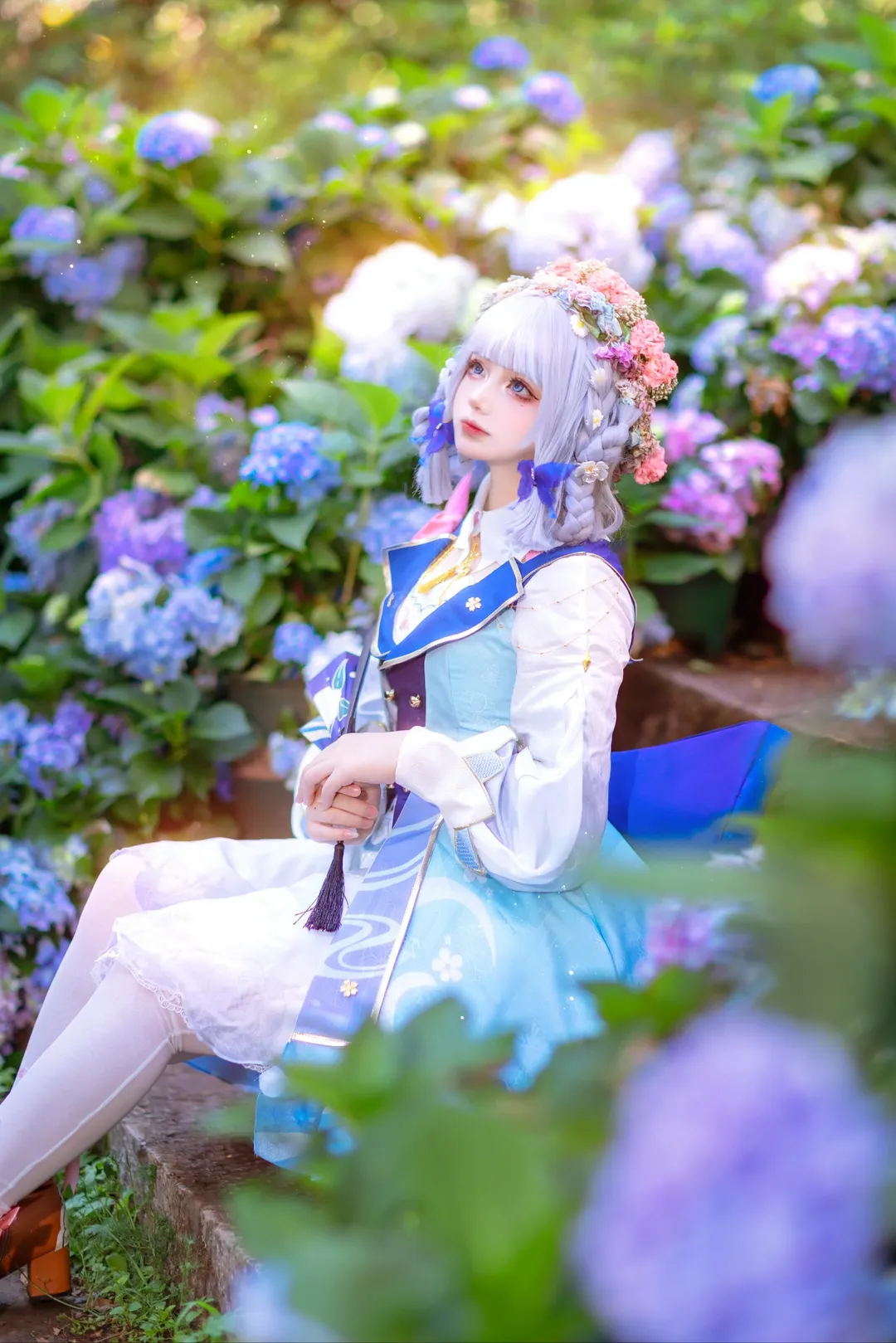 Cosplay, 原神, 氛围感, 神里绫华cos, 樱花花环 - 第5张