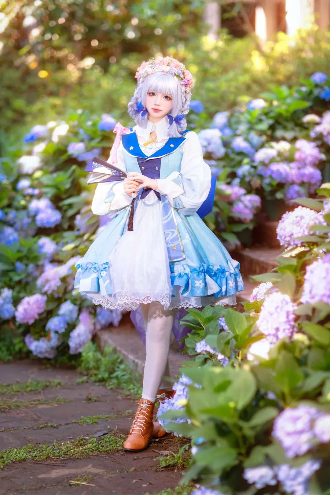 Cosplay, 原神, 氛围感, 神里绫华cos, 樱花花环 - 第6张