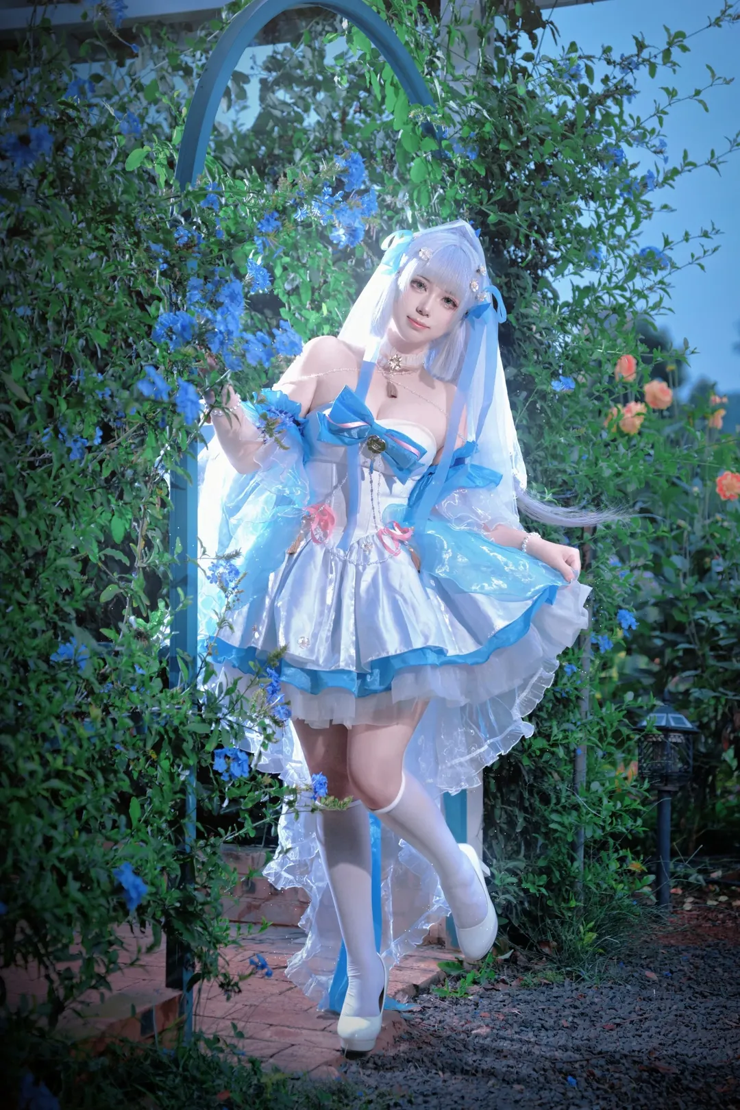 二次元, 原神, 唯美摄影, 神里绫华cos, 婚纱造型 - 第2张