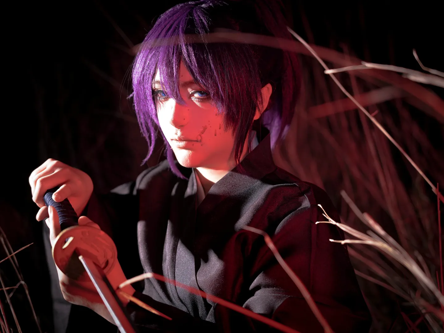 和风cosplay, 二次元角色还原, 夜斗cos, 野良神, 战损妆cos