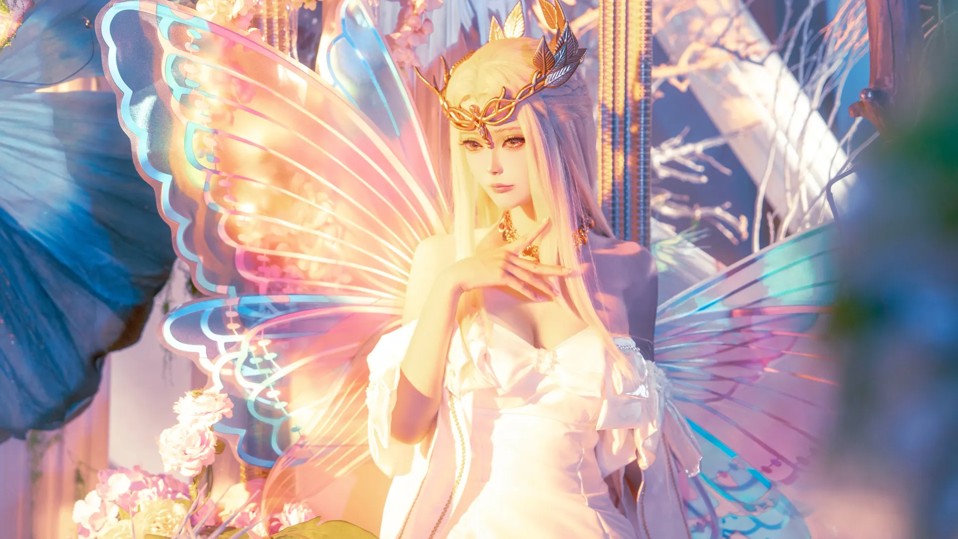 FGO, cosplay摄影, 精灵写真, 欧若拉cos, 梦幻光影