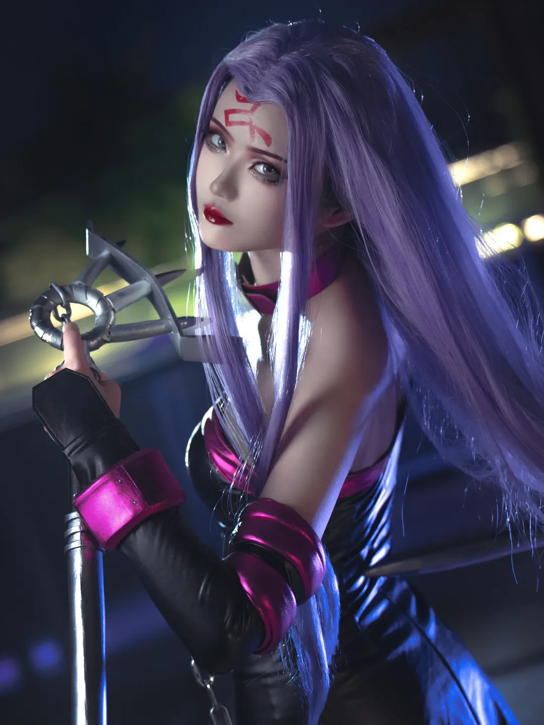 Fate/Grand Order, Fateシリーズ, 夜景ポートレート, コスプレ撮影, メドゥーサコスプレ - 1枚目