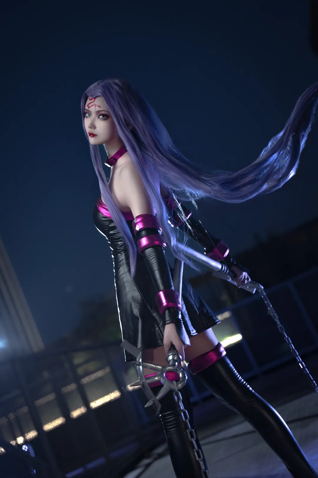 Fate/Grand Order, Fateシリーズ, 夜景ポートレート, コスプレ撮影, メドゥーサコスプレ - 3枚目