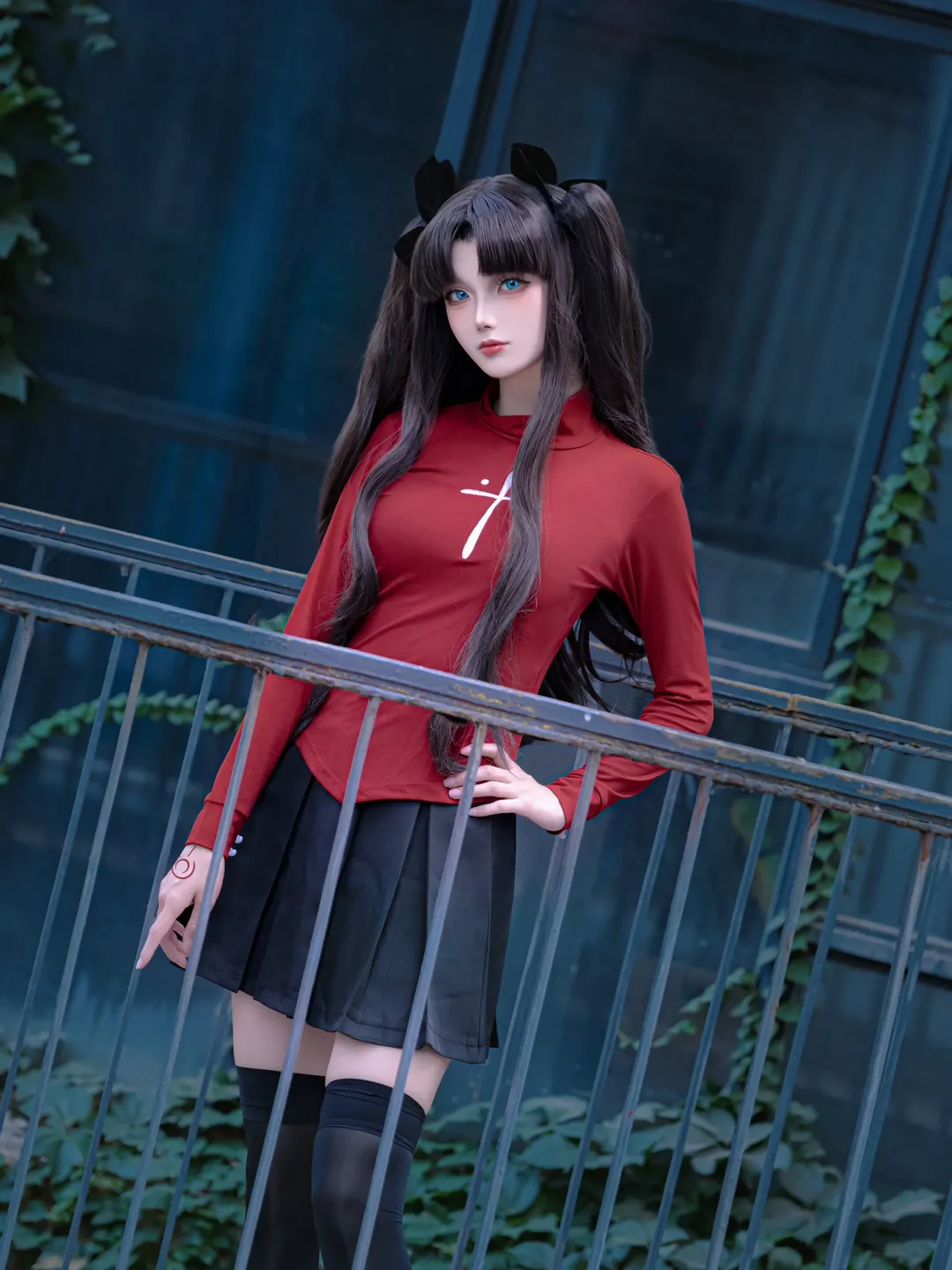 二次元, Fateシリーズ, 遠坂凛 コスプレ, ツインテール, 赤いトップス