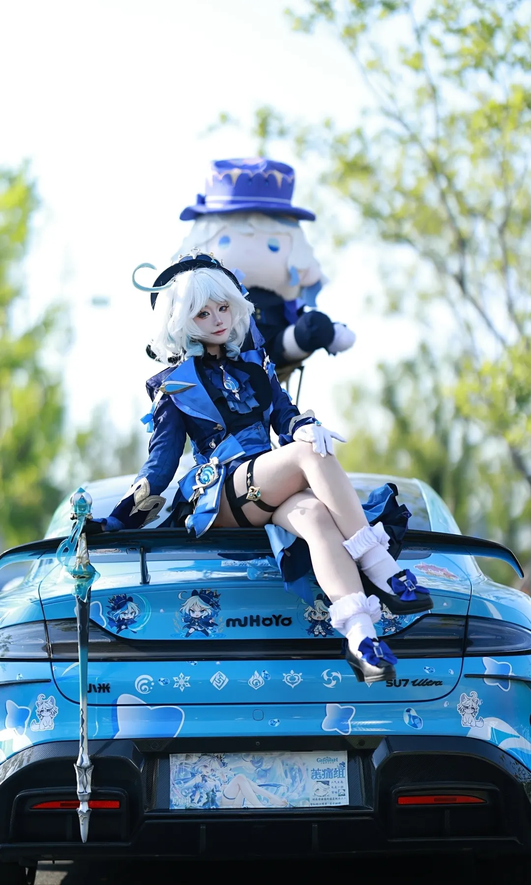 原神, 芙宁娜cos, 痛车, 角色Cosplay, SU7Ultra