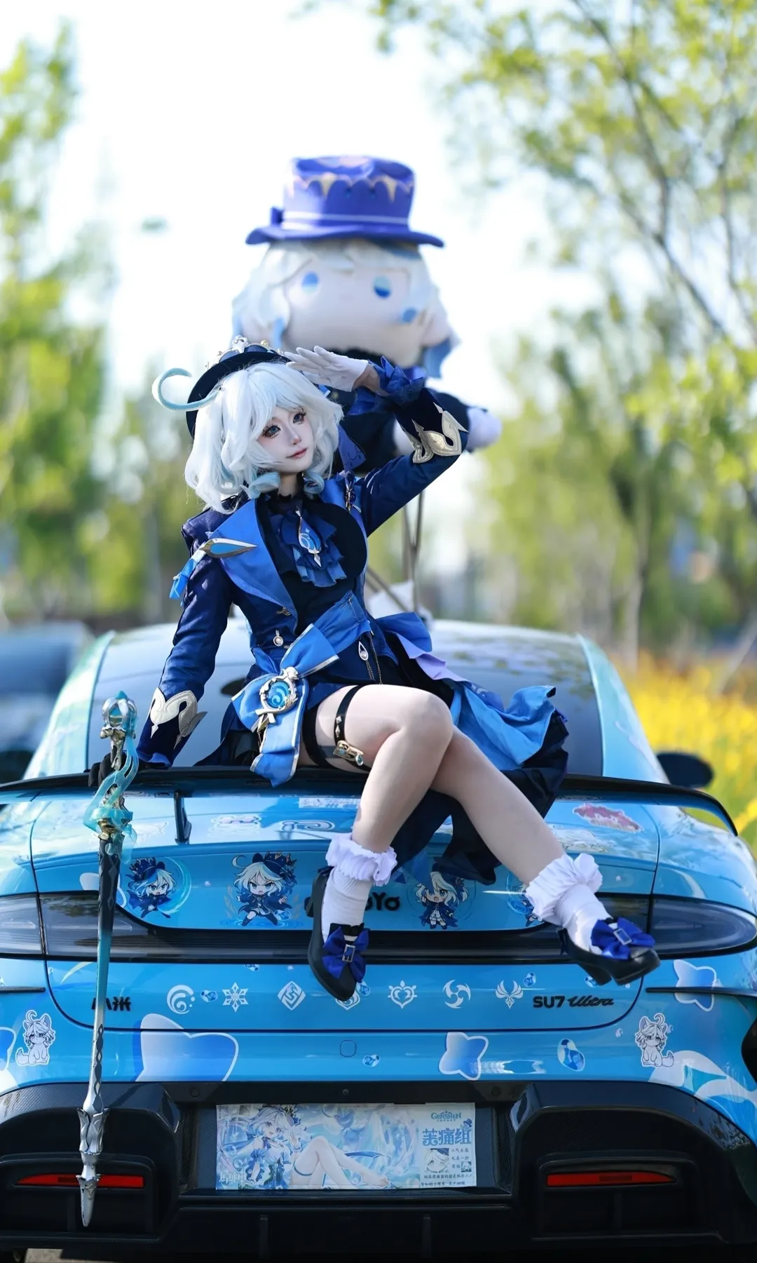 原神, 芙宁娜cos, 痛车, 角色Cosplay, SU7Ultra - 第2张