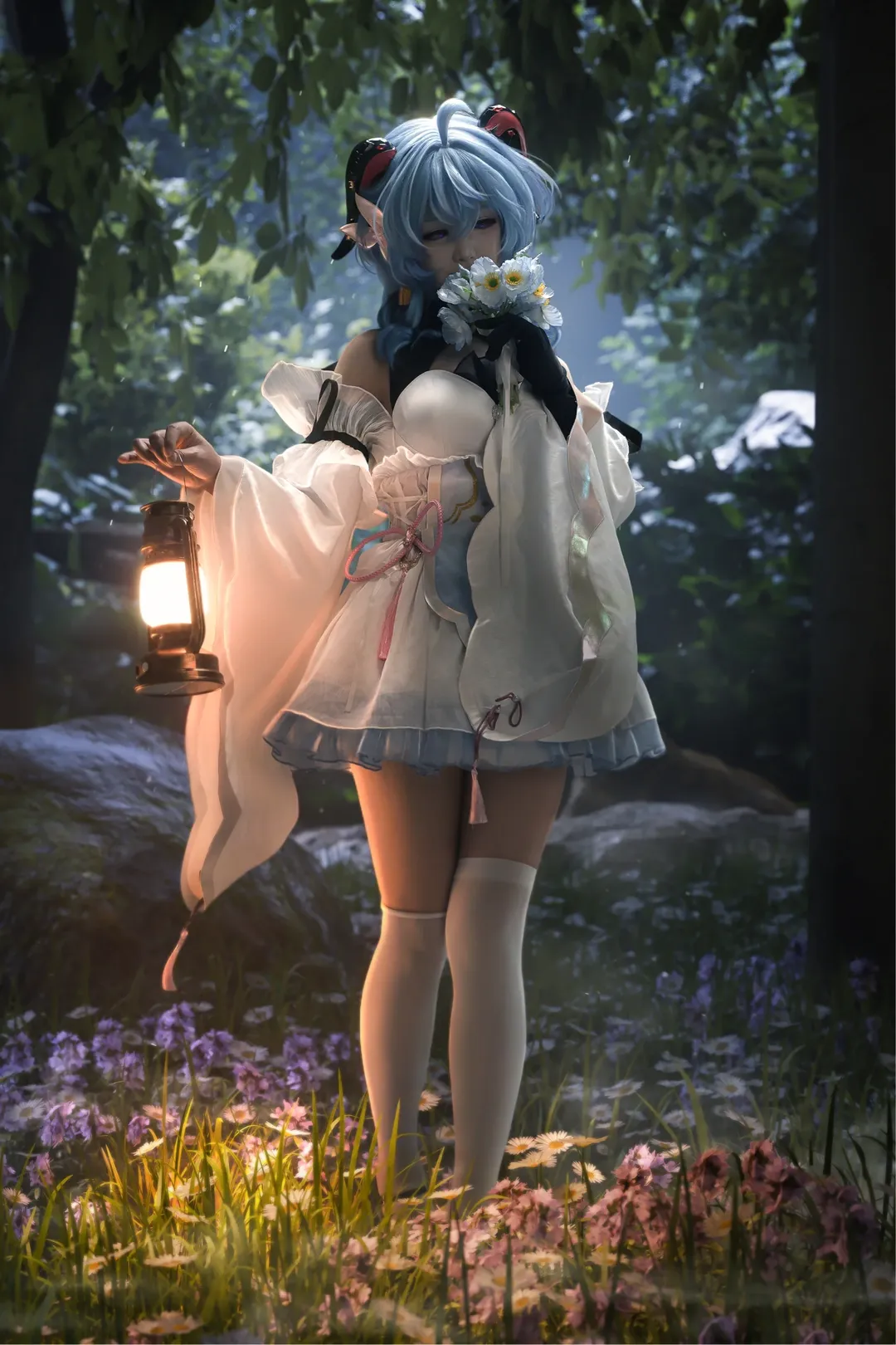 原神, 甘雨cos, 氛围感, 森林, 魔女