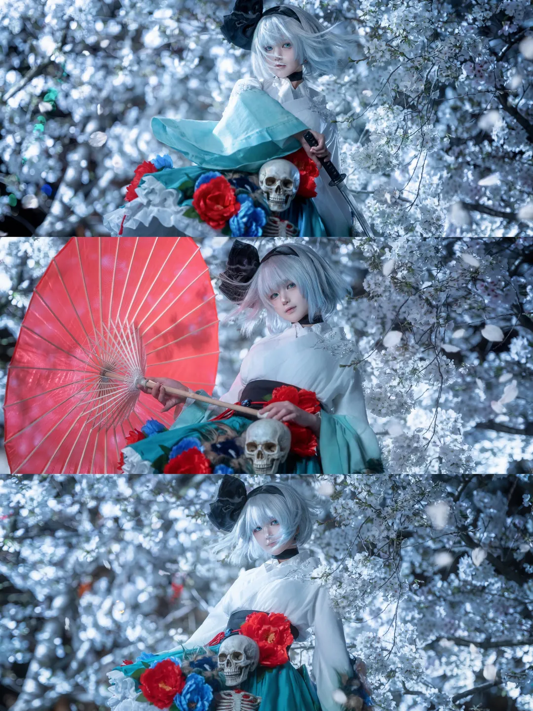 东方project, 魂魄妖梦cos, 夜樱, 漫花庄园, 人像摄影
