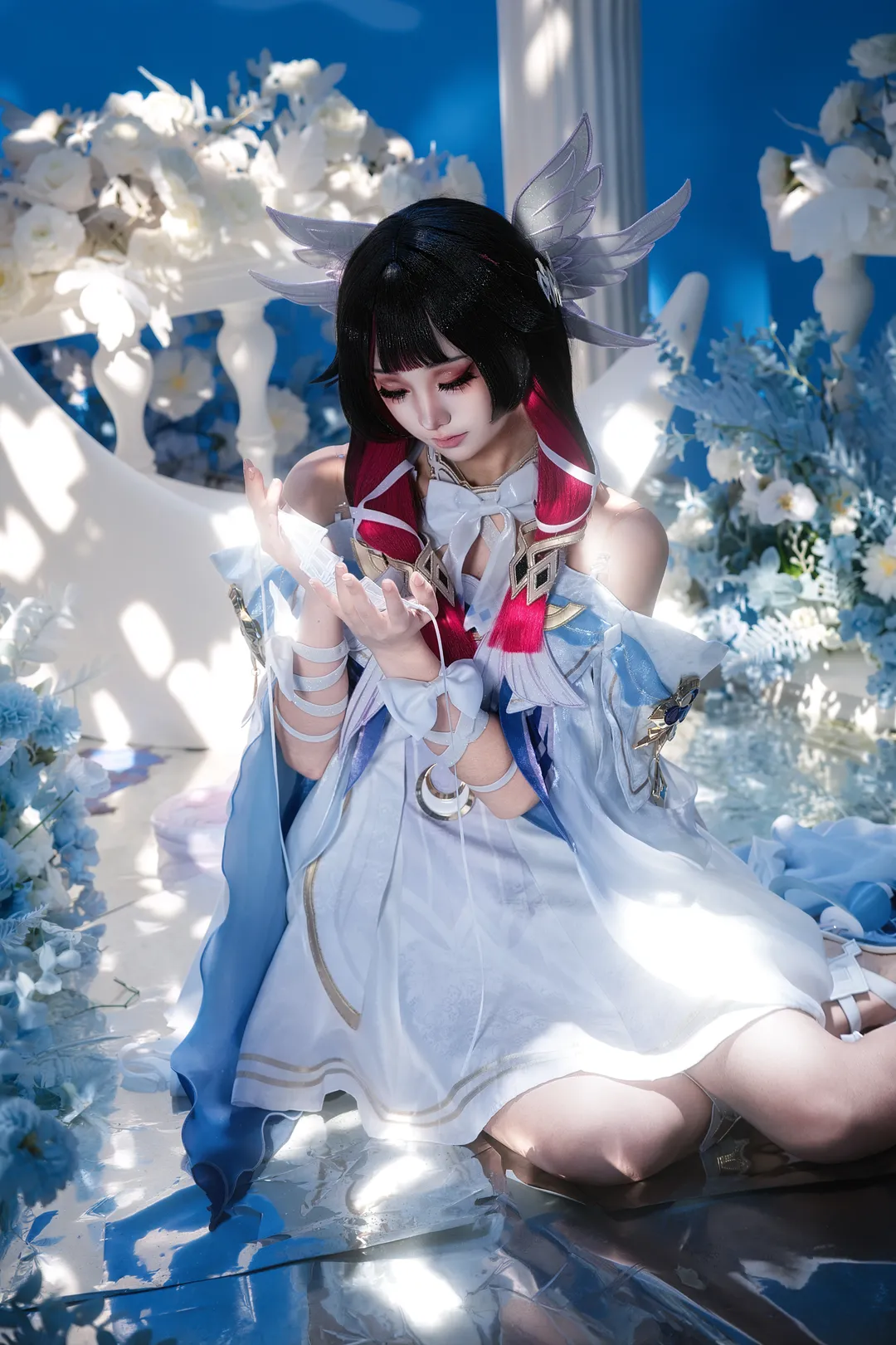 原神, 空月之歌, 哥伦比娅cos, cosplay正片, 月神少女 - 第3张