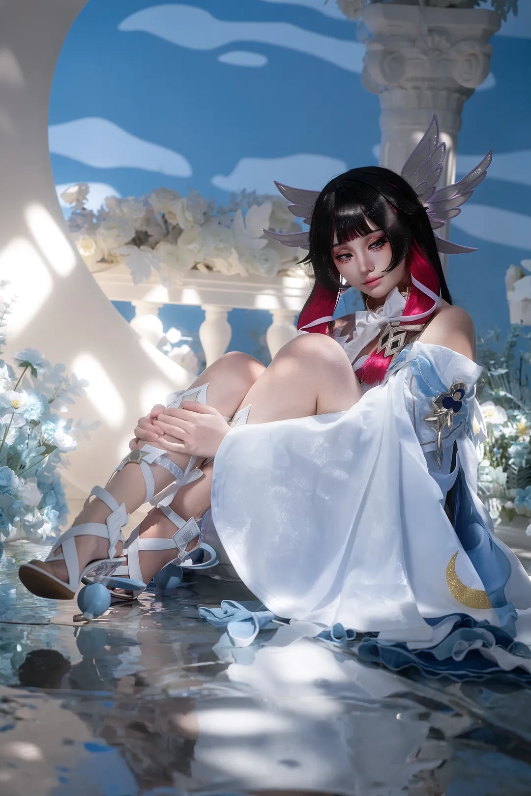 原神, 空月之歌, 哥伦比娅cos, cosplay正片, 月神少女 - 第5张