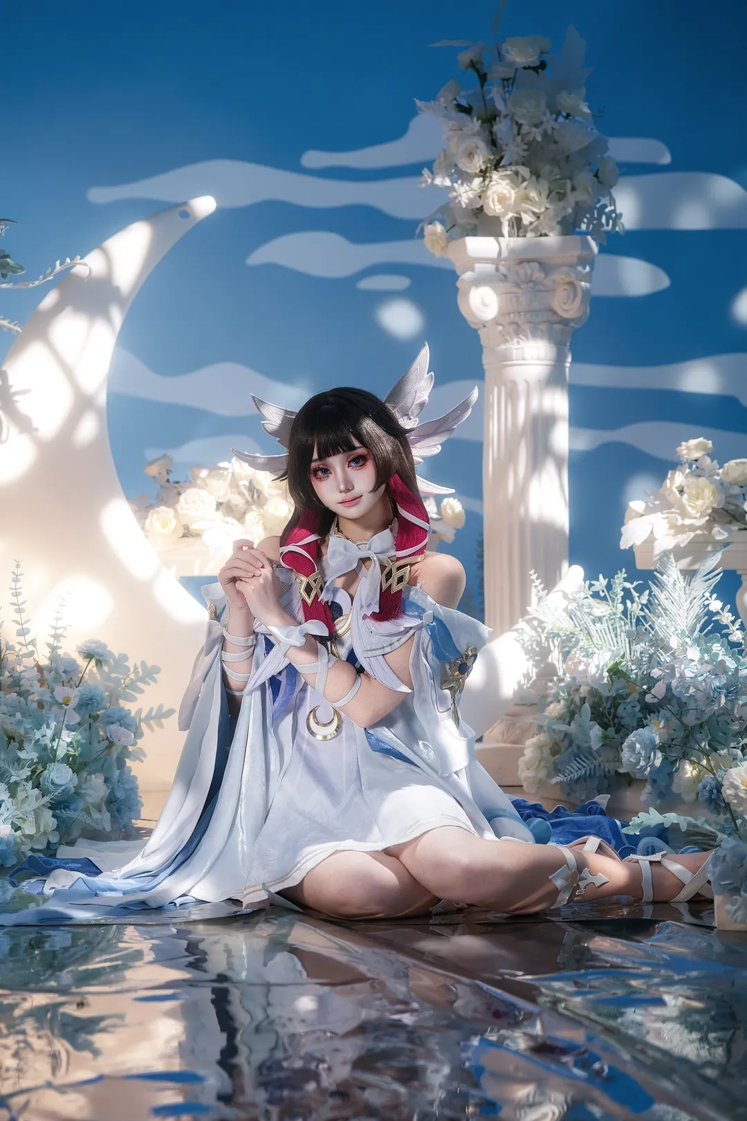 原神, 空月之歌, 哥伦比娅cos, cosplay正片, 月神少女 - 第6张