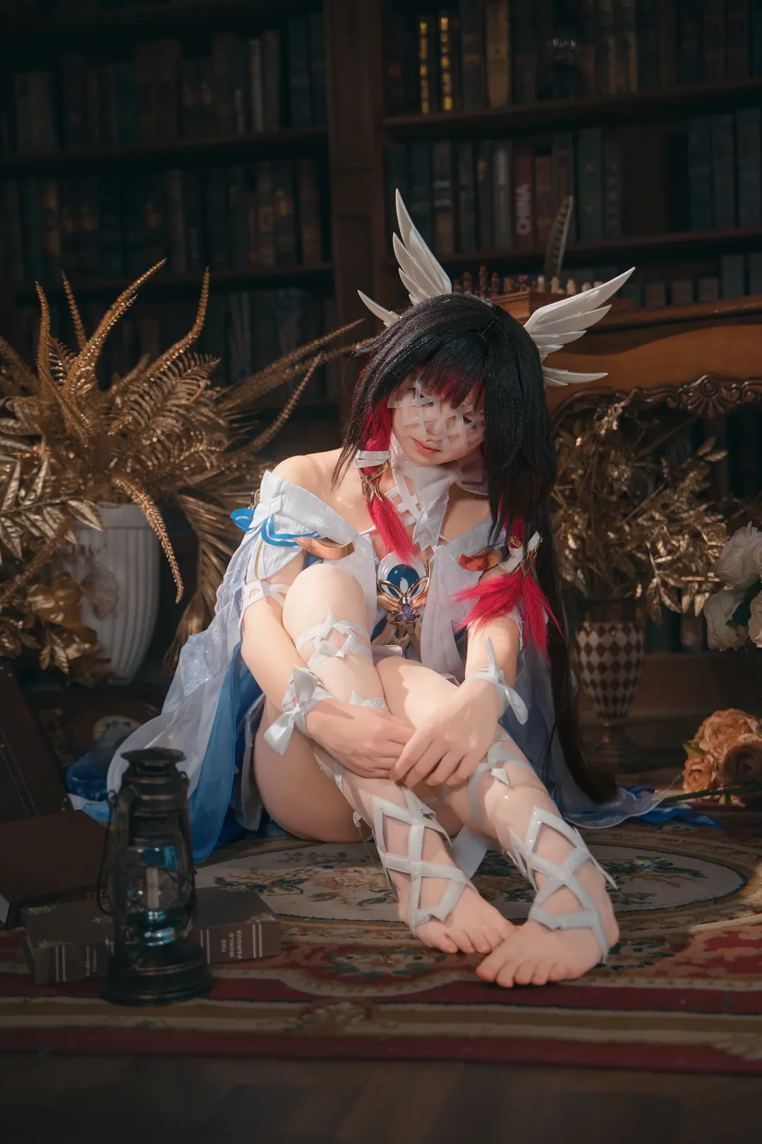 哥伦比娅cos, 氛围感摄影, 二次元cos正片, 角色扮演日常, 羽翼少女