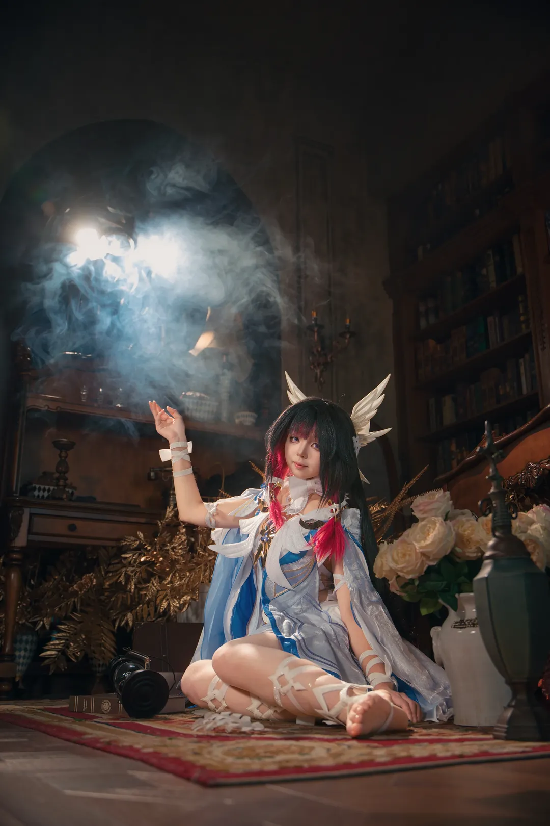 Columbina Cosplay, Atmospheric photography, Anime cosplay photoshoot, Cosplay daily life, Winged girl - Image 2