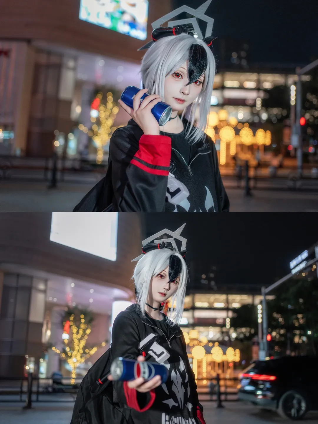 蔚蓝档案, 鬼方佳代子cos, 二次元日常, 碧蓝档案cosplay, 都市夜景摄影 - 第1张