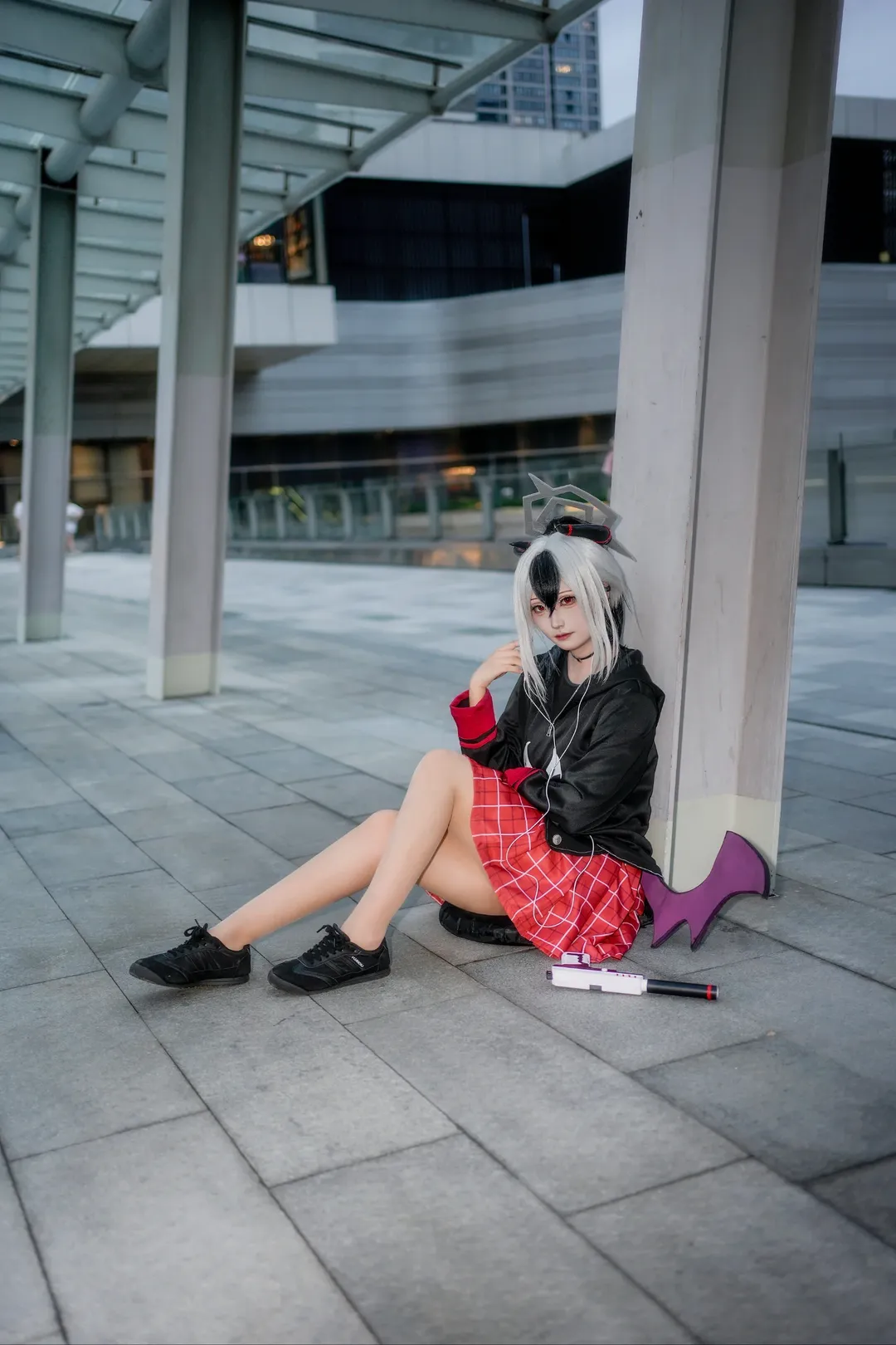 蔚蓝档案, 鬼方佳代子cos, 二次元日常, 碧蓝档案cosplay, 都市夜景摄影 - 第4张