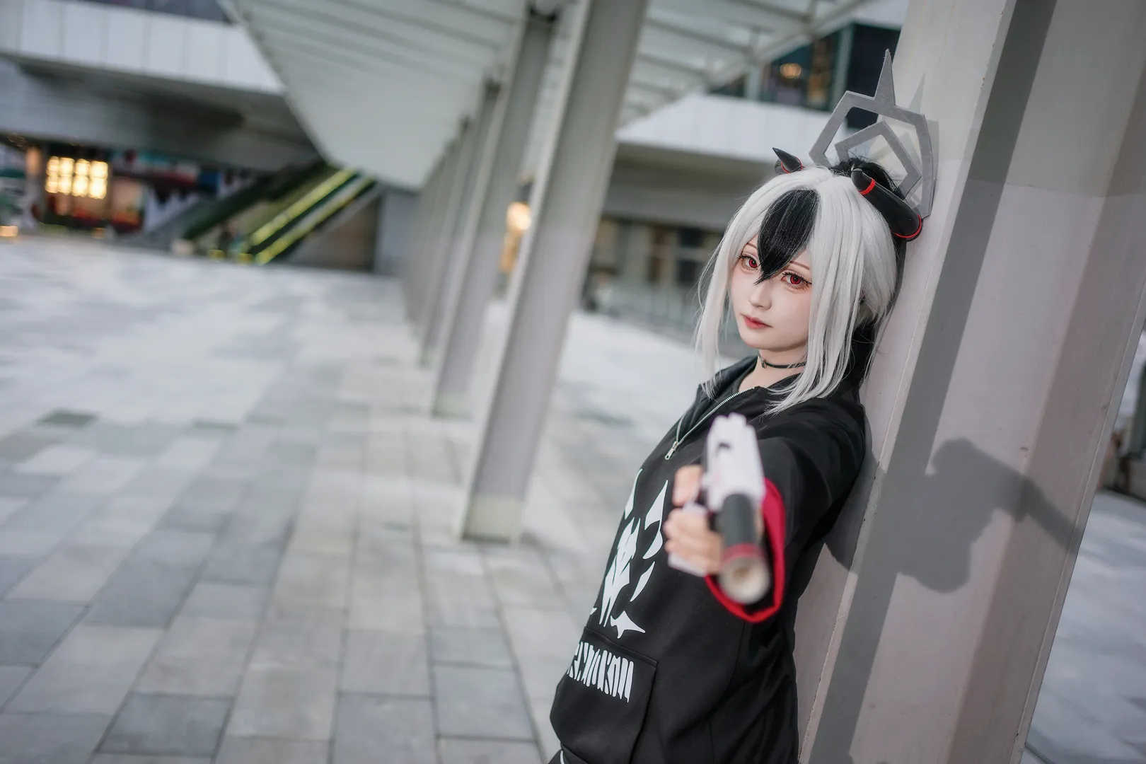Blue Archive, Onikata Kayoko cosplay, 2D daily life, Blue Archive cosplay, Urban night photography