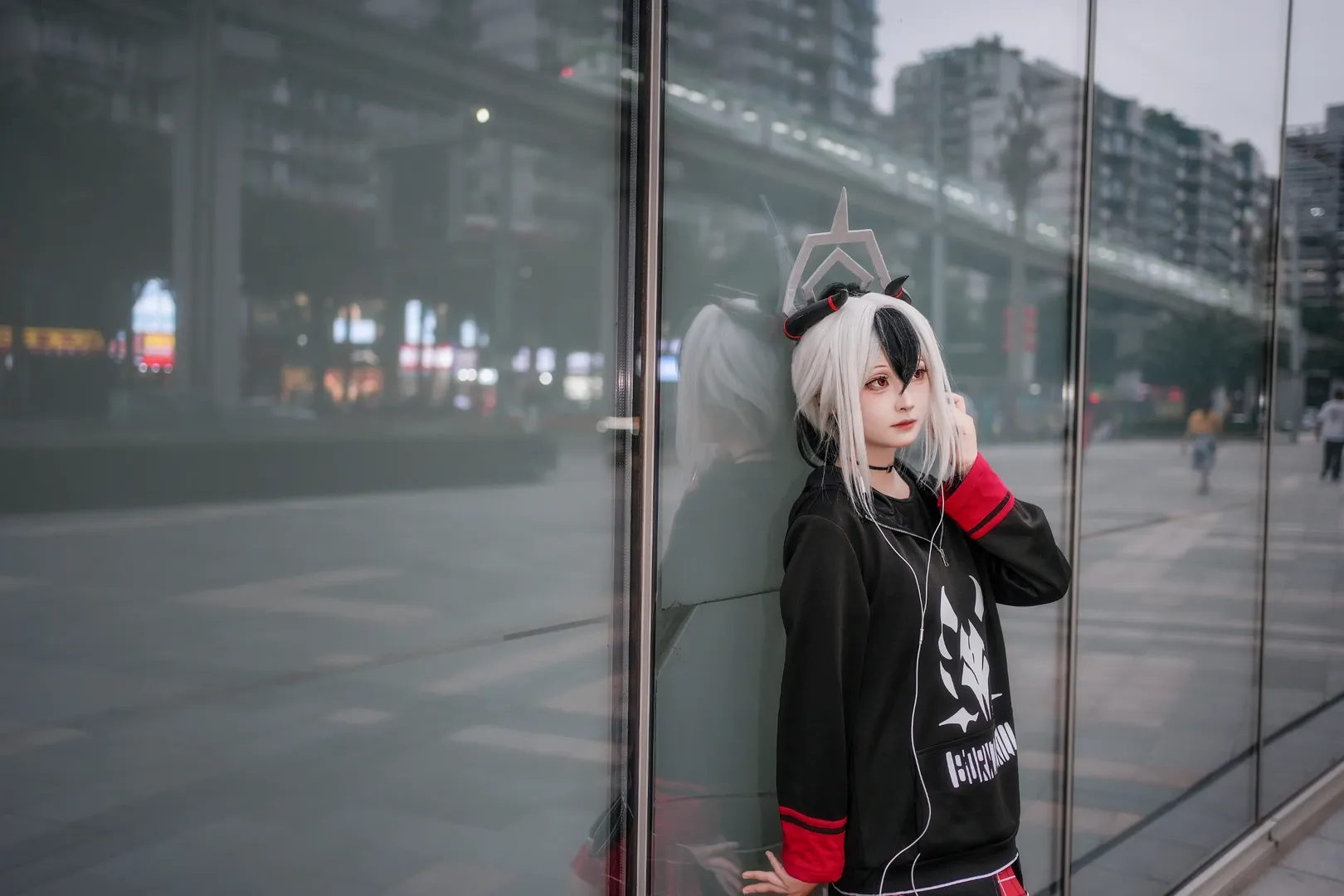 蔚蓝档案, 鬼方佳代子cos, 二次元日常, 碧蓝档案cosplay, 都市夜景摄影 - 第6张