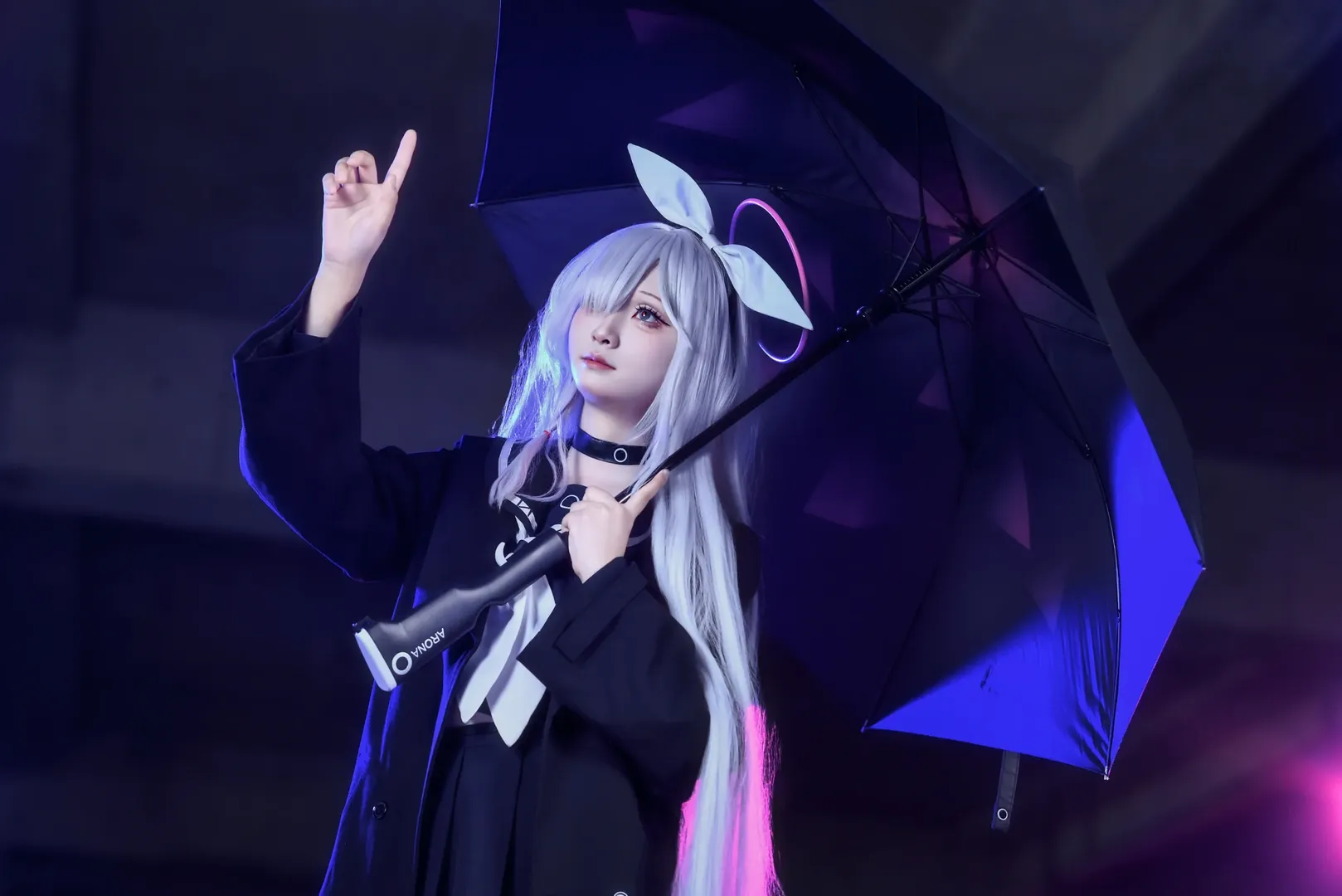 蔚蓝档案, 普拉娜cos, cosplay摄影, 霓虹光影, 废墟风 - 第11张