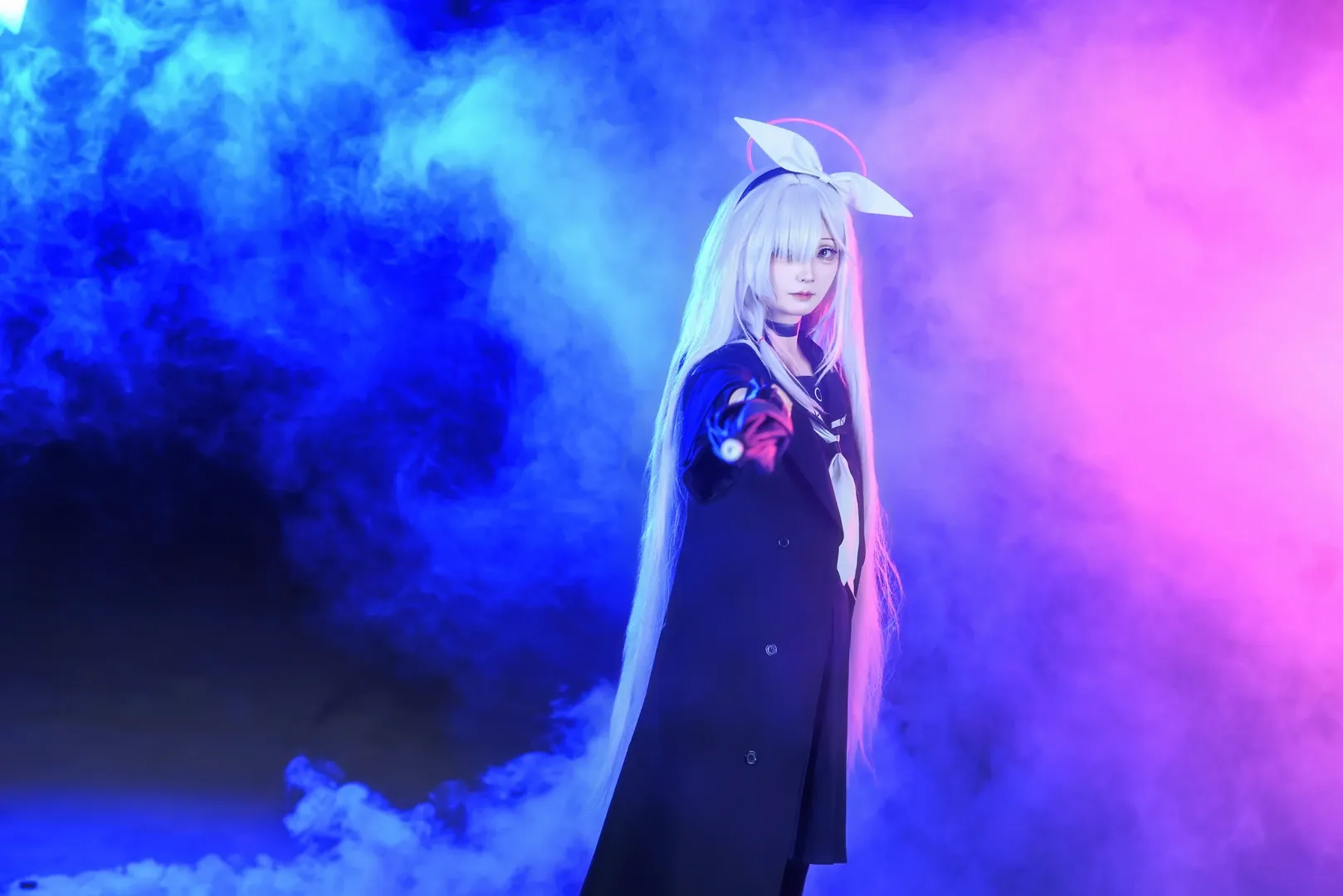 蔚蓝档案, 普拉娜cos, cosplay摄影, 霓虹光影, 废墟风 - 第8张