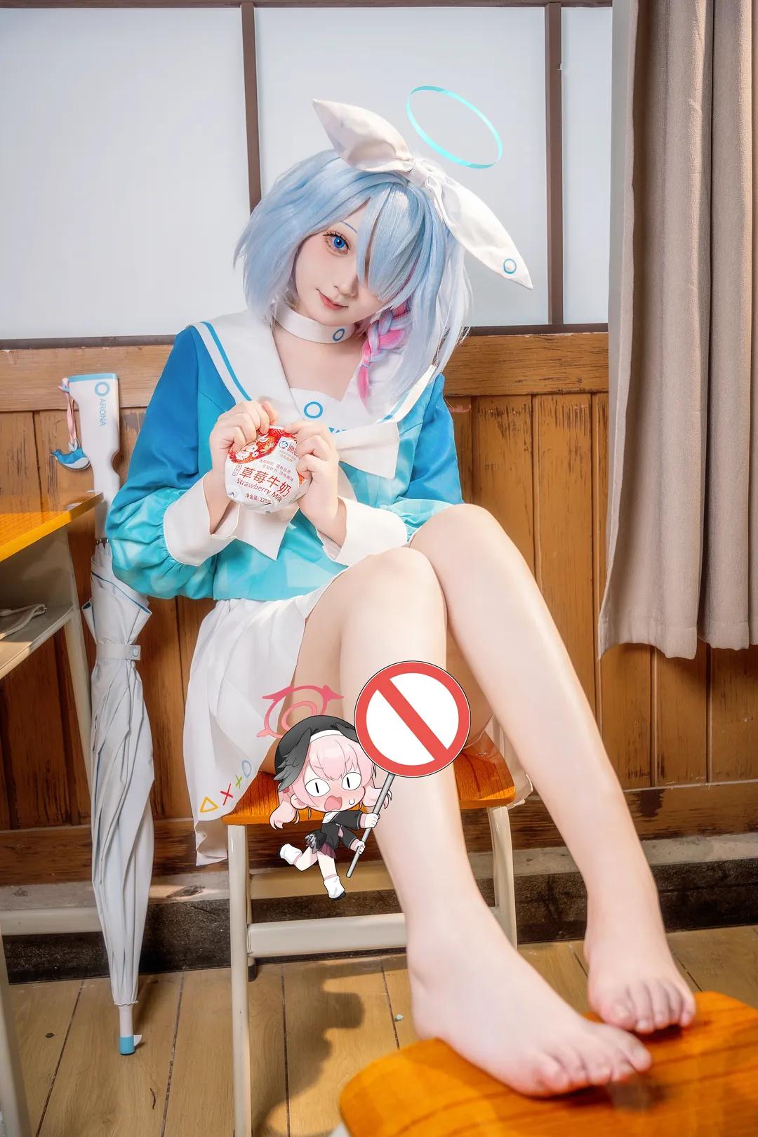 二次元, コスプレ, ブルーアーカイブ, セーラー服, アロナ コスプレ - 1枚目