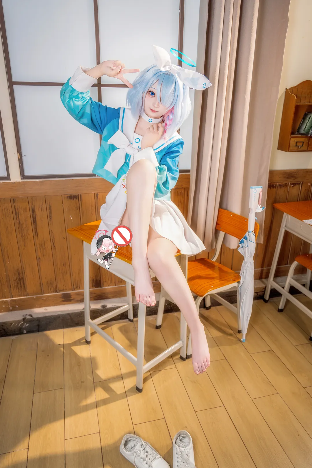 二次元, コスプレ, ブルーアーカイブ, セーラー服, アロナ コスプレ - 2枚目