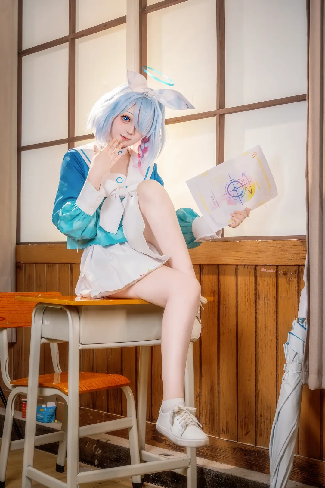 二次元, コスプレ, ブルーアーカイブ, セーラー服, アロナ コスプレ - 3枚目
