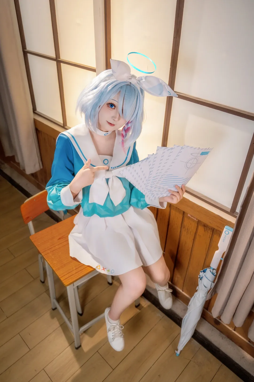 二次元, コスプレ, ブルーアーカイブ, セーラー服, アロナ コスプレ - 4枚目