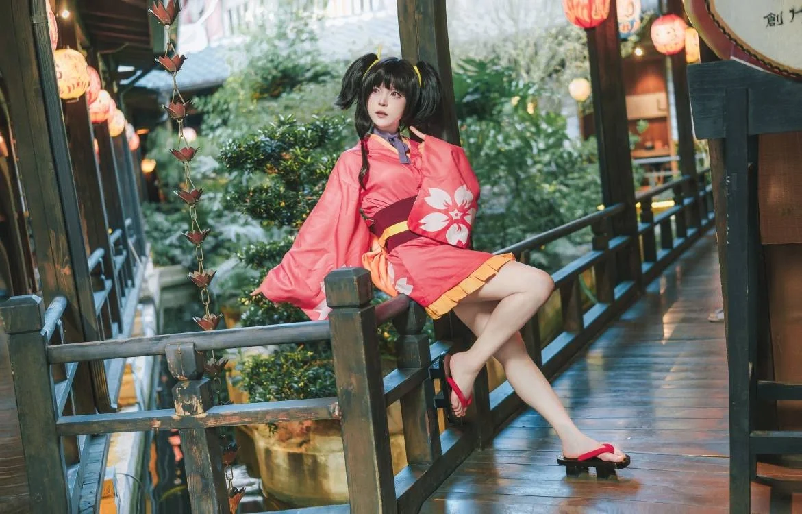 和风摄影, 二次元cosplay, 无名cos, 甲铁城的卡巴内瑞, 日式浴衣 - 第2张