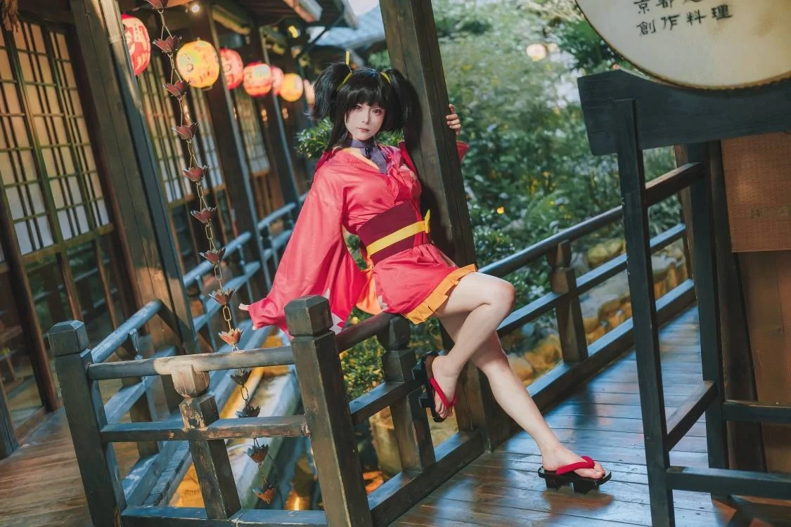 和风摄影, 二次元cosplay, 无名cos, 甲铁城的卡巴内瑞, 日式浴衣 - 第4张