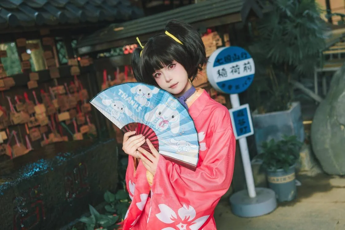 和风摄影, 二次元cosplay, 无名cos, 甲铁城的卡巴内瑞, 日式浴衣 - 第6张