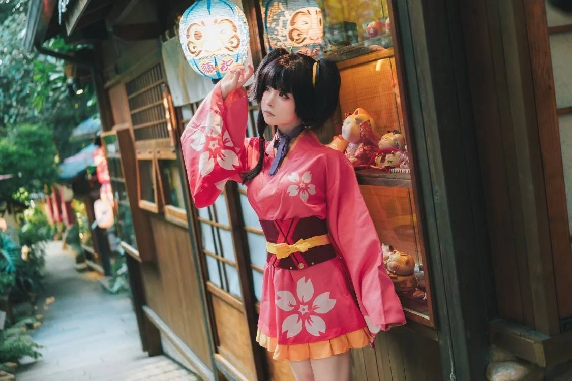 和风摄影, 二次元cosplay, 无名cos, 甲铁城的卡巴内瑞, 日式浴衣 - 第9张