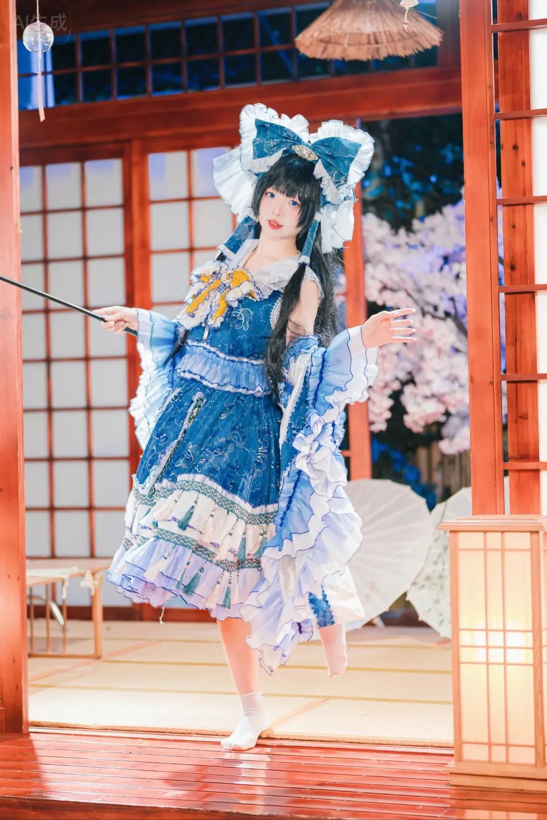 东方Project, 和风摄影, 二次元cosplay, 灵梦cos, 室内写真 - 第12张