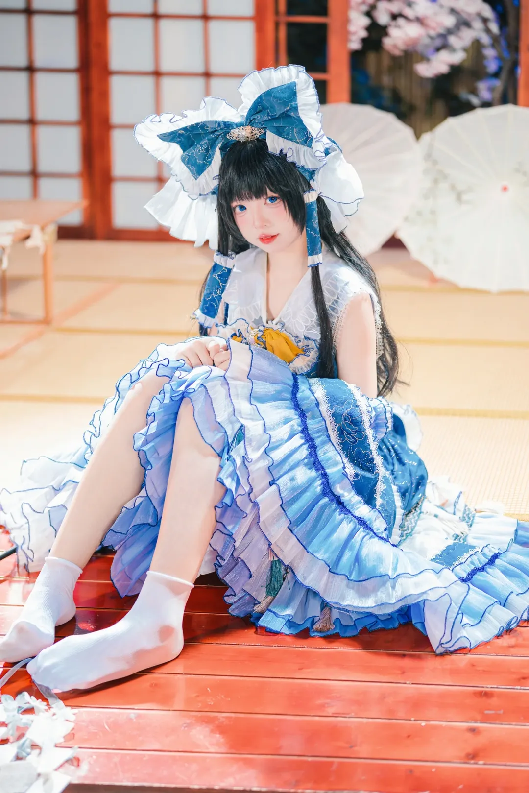 东方Project, 和风摄影, 二次元cosplay, 灵梦cos, 室内写真 - 第3张