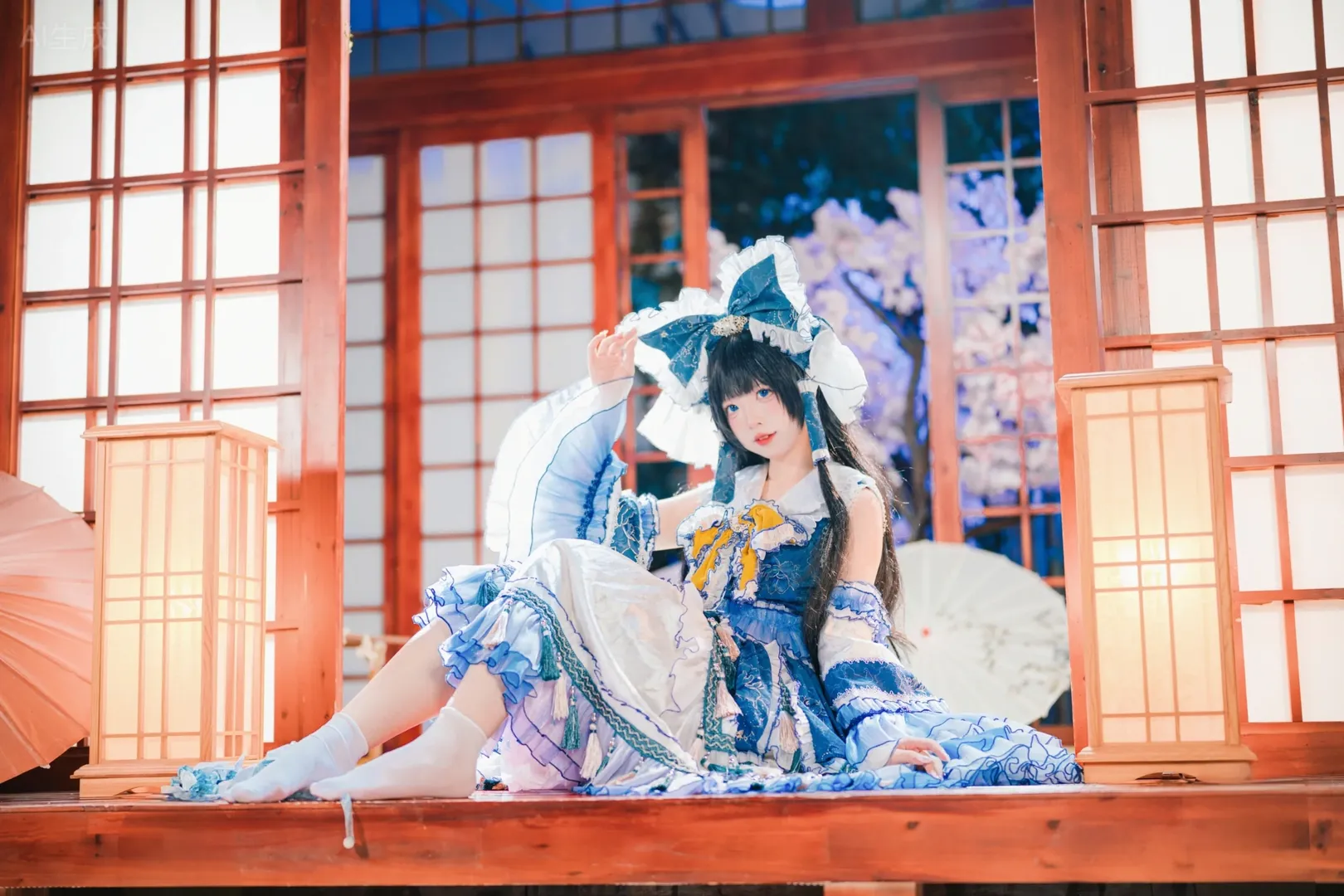 东方Project, 和风摄影, 二次元cosplay, 灵梦cos, 室内写真 - 第4张