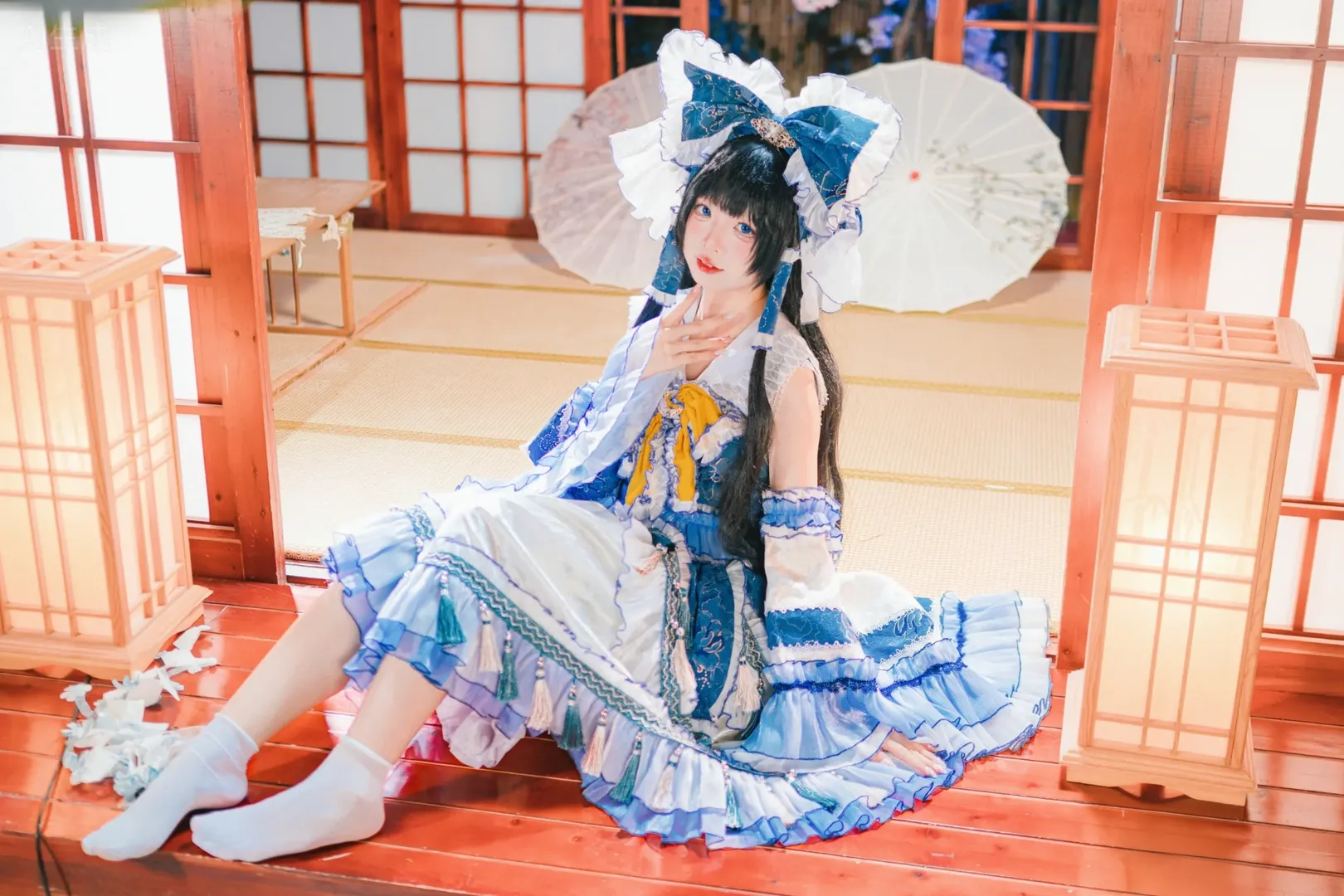 东方Project, 和风摄影, 二次元cosplay, 灵梦cos, 室内写真 - 第6张