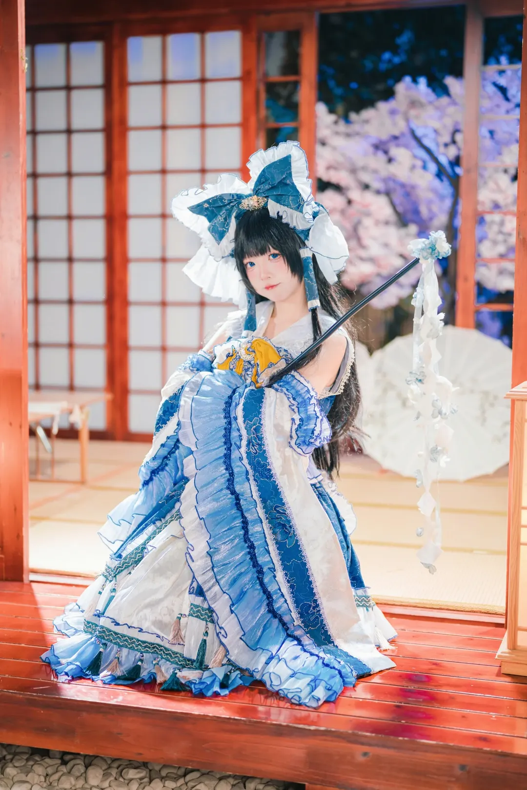 东方Project, 和风摄影, 二次元cosplay, 灵梦cos, 室内写真 - 第8张